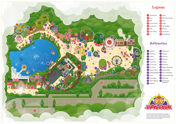 Plattegrond Attractiepark de Waarbeek 2025